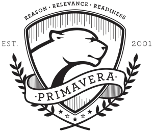 Primavera Online School crest.